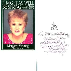 Margaret Whiting Autographed/Hand Signed It Might As Well Be Spring 