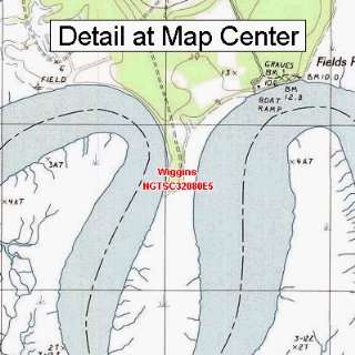 USGS Topographic Quadrangle Map   Wiggins, South Carolina (Folded 