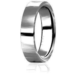 Plain Mens or Ladies Flat Wedding Band, 8mm wide, 2mm thick, comfort 