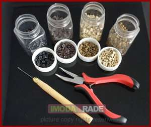   Hair Extension DIY Tool Kit ★ Pliers / Hook / 200 Micro Beads  