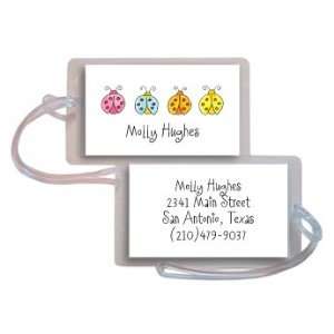  personalized luggage tags   lucky ladybugs