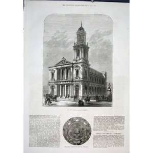  Holborn Viaduct Temple 21St Fusiliers Shield Print 1875 