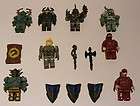 Mega Bloks mini figures minifigs ninjas, knights, dragon LOT of 8 