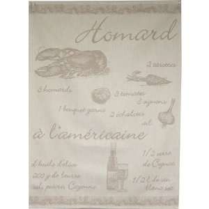  Homard a lAmericaine Lobster Jacquard Tea towel   Ecru 