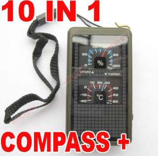 Mini compass outdoor thermometer whistle hygrometer kit  