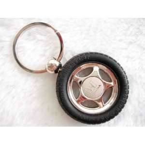  Tire Shape Car Keychain With Honda Logo Automotive