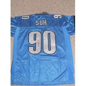 Ndamukong Suh signed autographed Authentic jersey Detroit Lions 