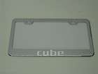 Nissan *CUBE* mirror chromed metal license plate frame w/s.caps (Fits 