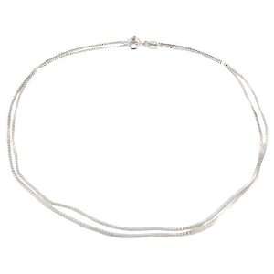  Sterling Silver Box Link Chain Necklace   20 Inches 