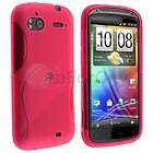 Pink Hybrid TPU Gel Skin Case Cover For T Mobile HTC Sensation 4G 
