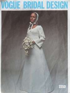 Sewing Pattern Vogue 2253 original Vintage Bridal/wedding Dress 12 