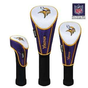  Minnesota Vikings NFL Nylon Headcovers (set of 3) (Driver 