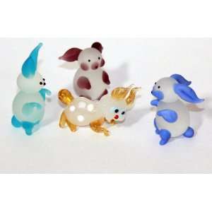   Hand Blown Glass Figurines   Miniature for Animal Lover Toys & Games