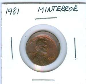 1981 Lincoln Penny Mint Error  