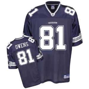 Youth Dallas Cowboys #81 Terrell Owens Navy Replica Jersey  