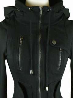 Indie BLACK Zippered Tab/Snap LEIPZIG HOODIE Jacket  