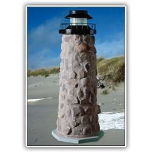  Stone Lighthouse Tier Light Solar Powered Model 