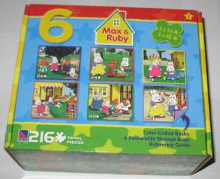 NEW BOX of 6 ★ MAX AND RUBY ★ PUZZLES ★TODDLER FRIENDLY  