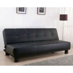  Cosmo 3 Position Convertible Futon Sofa in Black 