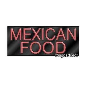 MEXICAN FOOD Neon Sign  91, Background MaterialBlack Plexiglass