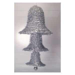  50 Huge Silver Folding Tinsel Bells Commercial Christmas 