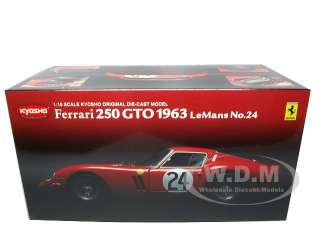 Brand new 118 scale diecast model of Ferrari 250 GTO 1963 Lemans #24 
