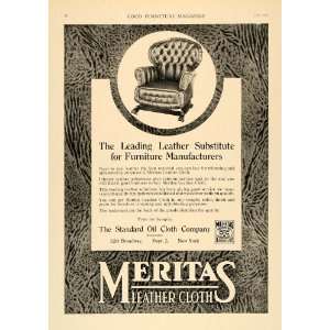  1918 Ad Rocker Chair Meritas Leather Cloth Standard Oil 