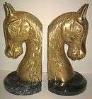 marble horse bookends  