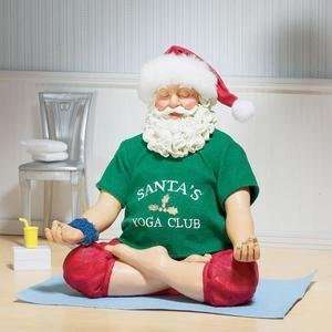 Enlightenment Santas Yoga Club Christmas Fabriche Figurine #W10113 