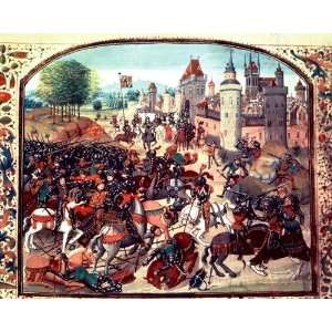  Medieval   Knights Fighting For Kingdom   Canvas