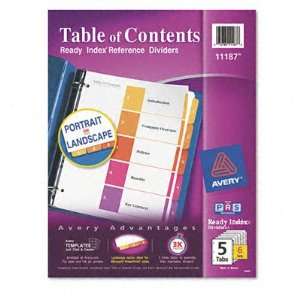  New Ready Index Contemporary Contents Divider Case Pack 2 