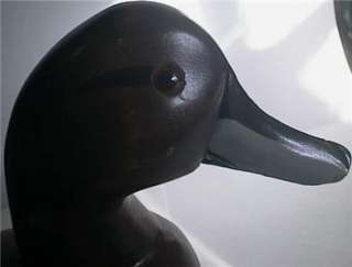   or 70s DECORATIVE DUCK DECOY WITH GLASS EYES   MADE IN TAIWAN   NR