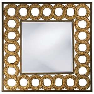  Interlocked Circles Embossed Antiqued 40 Wide Wall Mirror 