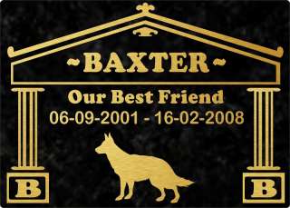 GRANITE PET MEMORIAL GRAVE MARKER STONE FOR DOG CAT 7x5  