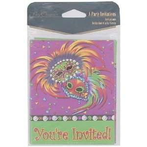  12 Packs of 8 Masquerade Party Invitations