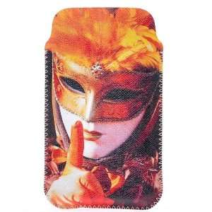   Mysterious Beauty Design Leather Pouch For iPhone 4 