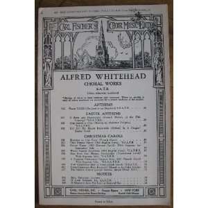   Music Edition No 420, Christmas Carols SATB) Alfred Whitehead Books