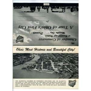  Marietta Ohio Brochure Tour of Ohios First City 1950s 