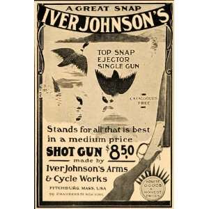  Single Shot Gun Iver Johnson   Original Print Ad
