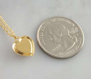 Gold Flake 14k Plated Heart Necklace Jewelry  