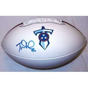 Jake Locker Autographed Tennessee Titans Logo Football, Washington 