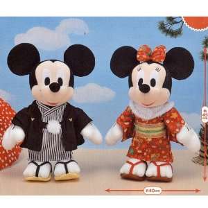   18 Mickey & Minnie Stuffed Doll in Japanese Costume Toys & Games