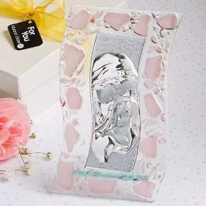  Murano Glass Collection Madonna and Child plaque (pink 