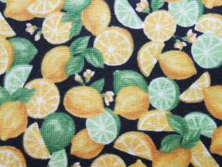 Fabri Quilt Farmer John Mini Lemon Lime Fruit Fabric Yd  