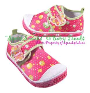 Girls Tennis Shoes Pink Fuschia Lime Yellow Canvas Athletic Sneakers 