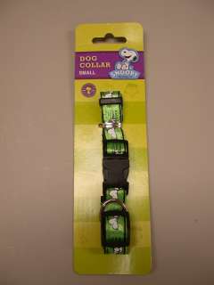Snoopy Vinyl Dog Collar ~ Small ~ Lime Green **NEW**  