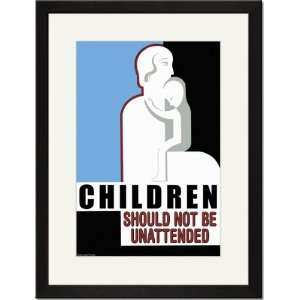  Black Framed/Matted Print 17x23, Children Should not be 
