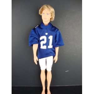  Doll Football Jersey Set New York Giants 21 Tiki Barber Blue Jersey 