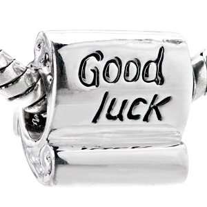 Pugster Good Luck Scroll   Sterling Silver Charms Bead   Fits Pandora 