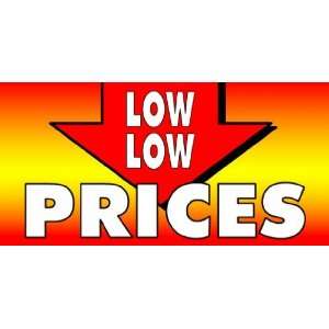  3x6 Vinyl Banner   Low Low Prices Red Arrow Everything 
